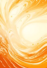 Poster - Abstract swirling orange and yellow fluid design