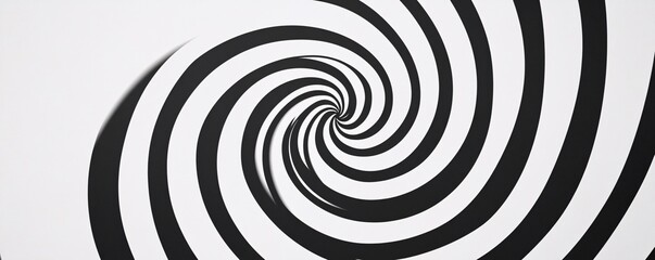 Aufkleber - Black and white spiral is swirling, creating a vortex optical illusion