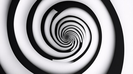 Aufkleber - Hypnotic black and white spiral creates a vortex optical illusion