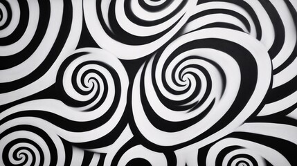 Aufkleber - Swirling black and white spiral pattern creates a mesmerizing optical illusion