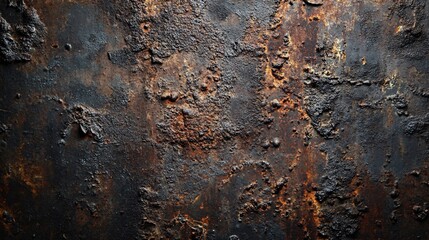 Poster - Rusty black metal texture showing the oxidation process