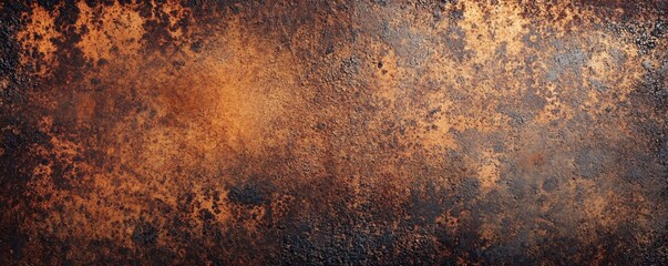 Aufkleber - Panoramic view of a rusty metal surface showing corrosion and oxidation effects