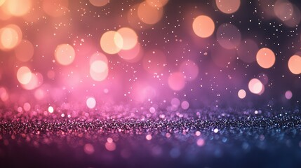 Poster - Beautiful Bokeh Effect with Colorful Lights and Glistening Particles Creating an Enchanting Background Perfect for Holiday or Celebration Themes