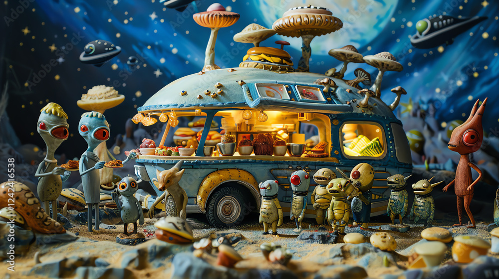 Dive into an Intergalactic Culinary Journey! Craft a clay sculpture ...