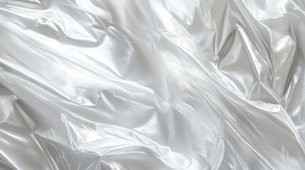 Poster - Shimmering White Chiffon Fabric with Abstract Texture and Soft Light Reflection, Ideal for Backgrounds, Fashion, and Product Photography