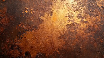 Poster - Warm-toned copper metal with subtle grainy imperfections and textured metallic finish