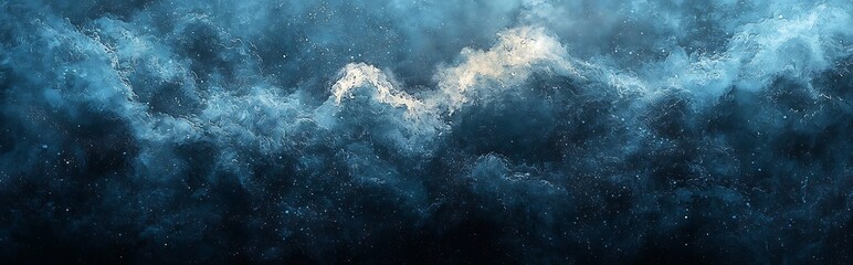 Wall Mural - dive into the minimalist design of a blue and black grainy poster background.