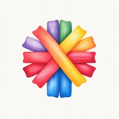 Poster - Vibrant Colorful Stripes Twisting in a Radiant Artistic Design