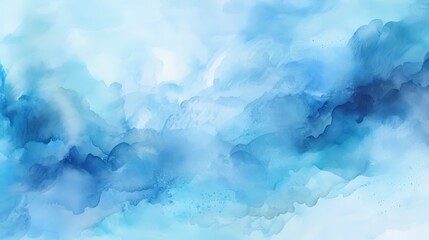 Poster - beautiful abstract blue watercolor background with soft blends and gradients perfect for creative pr