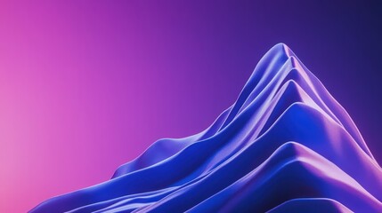 Poster - Abstract Mountain Landscape with Purple and Blue Gradient Effects