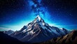© PandaUniverse - mountain peak with a clear, starry night sky