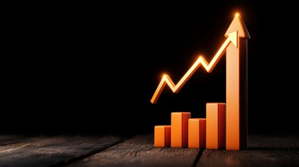 Poster - Rising Graph Illustrating Growth and Success in Business Concept