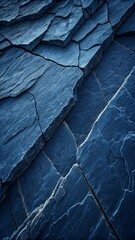 Poster - A blue rock with cracks in it