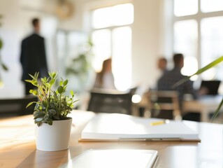 Wall Mural - Bright Office Setting for a Productive Business Meeting