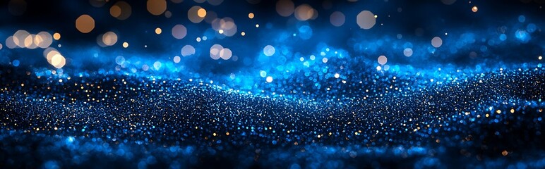 Wall Mural - experience the tranquility of a blue gradient background where grainy glowing blue light illuminates