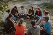 © KOSHKAROV SERGEI - Group of People Engaged in Outdoor Circle Discussion or Training