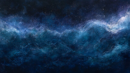 Wall Mural - awe-inspiring cosmic sky with shimmering stars, swirling nebula clouds, and distant galaxies, with a