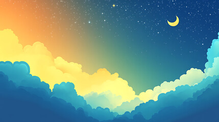 Wall Mural - stunning view of a bright celestial sky with colorful nebula clouds, glowing stars