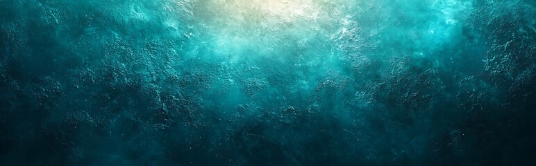 Wall Mural - illuminate your design with a teal green-blue grainy color gradient background. the glowing noise te