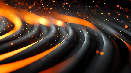 Wall Mural - immerse in the simplicity of black, orange, and grey bokeh textures, where grainy noise and abstract