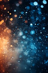 Wall Mural - immerse yourself in a dark grainy gradient background, where orange, white, blue, and teal hues blen