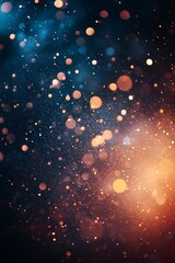 Wall Mural - immerse yourself in a dark grainy gradient background, where orange, white, blue, and teal hues blen