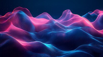 Wall Mural - neon-lit abstract background with pink and blue glowing lines that evoke speed and energy.