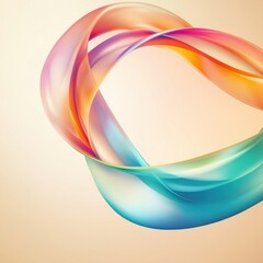 Poster - Calming Rainbow Infinity Ribbon Background for Tranquil Space and Design