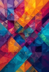 Poster - Abstract Colorful Geometric Triangle Pattern Design