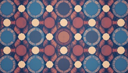 Poster - Abstract Geometric Pattern of Circles and Shapes