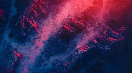 Poster - Colorful abstract design, vibrant swirls of red and blue, contemporary digital artwork, ideal for modern projects and backgrounds.