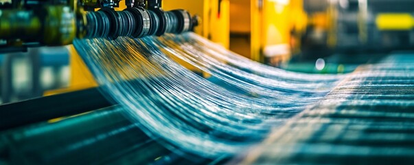 Poster - Factory automation: production of synthetic textile fiber through industrial machinery