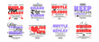 © Universtock - Minimalist typography set, for poster, t-shirt design. Vintage typography quotes vector set. Trendy typographic bundle for clothing design, Vintage lettering for t shirt