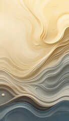 Poster - Abstract Beige and Gray Wave Pattern Design