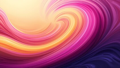 Poster - Abstract Swirling Pink Purple and Yellow Hues