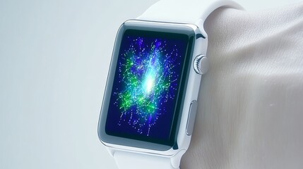 Poster - Smartwatch Displaying Abstract Data Visualization