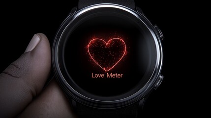 Poster - Smartwatch Displays Animated Heart Love Meter