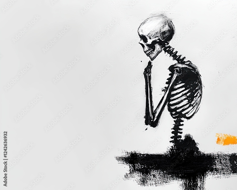 Human skeleton full-body X-ray Hand-drawn full body human skeleton ...