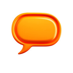 Poster - Bright Orange Speech Bubble Design for Modern Communication Concept