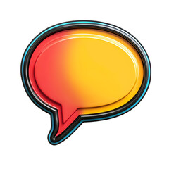 Poster - Colorful Speech Bubble Graphic with Bright Gradient Design
