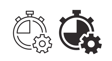 Poster - time management icon. vector illustration. symbols of deadline and planning.