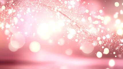 Poster - Sparkling Pink Glitter Swirl Background Design