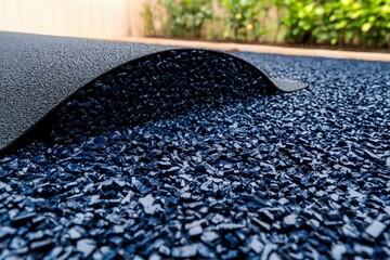 Poster - Dark Blue Gravel Texture Background Modern Design Element