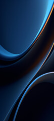 Leinwandbilder - A dark blue background with three curved lines, ideal for luxury mobile phone and desktop wallpapers.

