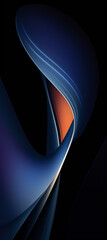 Leinwandbilder - A dark blue background with three curved lines, ideal for luxury mobile phone and desktop wallpapers.

