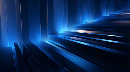 Aufkleber - A futuristic gradient from cobalt blue to slate gray creates a sleek, tech-inspired wallpaper background.

