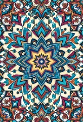 Poster - Vivid Colorful Mandala Abstract Art Design