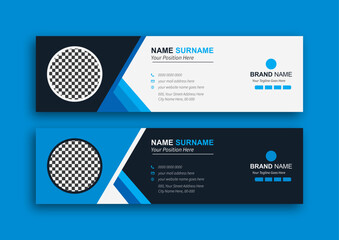 Wall Mural - professional business email signature design,modern minimalist email signature design template.