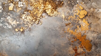 Poster - Abstract textured background featuring metallic gold and subtle gray tones, perfect for artistic design projects