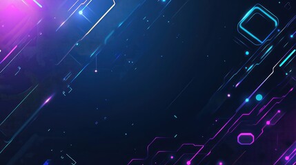 Abstract digital background with circuits and lights, for tech, science, and design projects